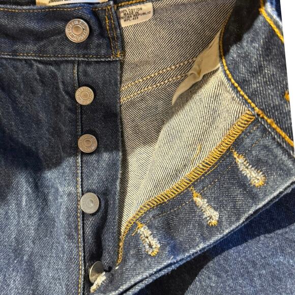 Vintage Levi’s Jeans Men’s straight 36 x32 Blue 501 Button Fly Denim Western Y2K - Picture 3 of 12